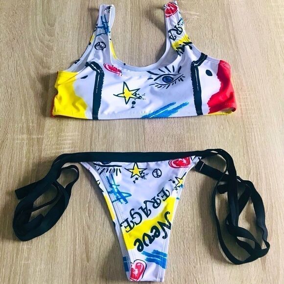 NEW … Colorful SHEIN “Size M” Bikini Swimsuit - Picture 1 of 4